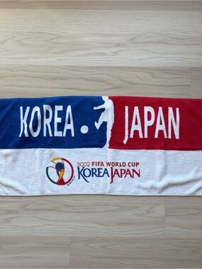 2002 FIFA World Cup Korea Japan Official Towel Hanmi Vintage Soccer Banner 32x15